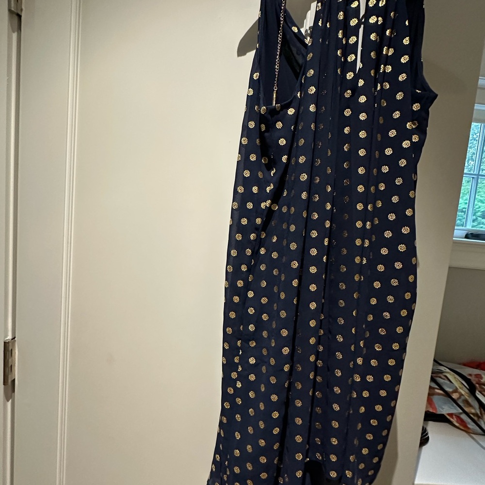 Michael Kors Navy and Gold Dress